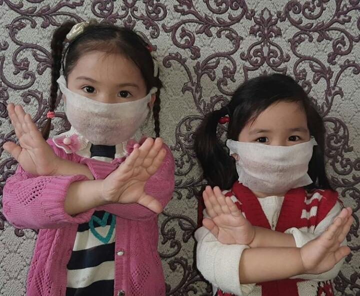 Мектеп жанындағы "Бүлдіршіндер" шағын орталығының тәрбиеленушілерінен "Біз үйдеміз" атты челлендж