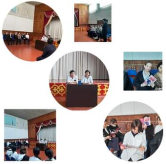 №9 қалалық емхана гинеколог дәрігері Әбенова М.К., Дидарбекова М.Ж., мектеп медбикесі Н.Сметпен бірлескен қыз тәрбиесі, алғашқы махаббат, қыздардың жеке гигиенасы туралы түсіндіру жұмысы жүргізілді.