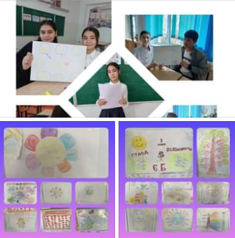 "Мен және менің құқығым" атты плакаттар байқауы 5-6 сыныптар аралығында өткізілді. Байқаудың мақсаты оқушылардың құқықтық сауаттылығын арттыру. Байқау соңында үздік салынған суреттер анықталды, марапаттарға ұсынылды.